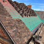 Reclaimed handmade clay tiles mop stick detail