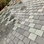 Slate pattern on manor house restoration